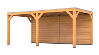 Douglas overkapping, 407 x 783 cm + wand blank, Verando, Living